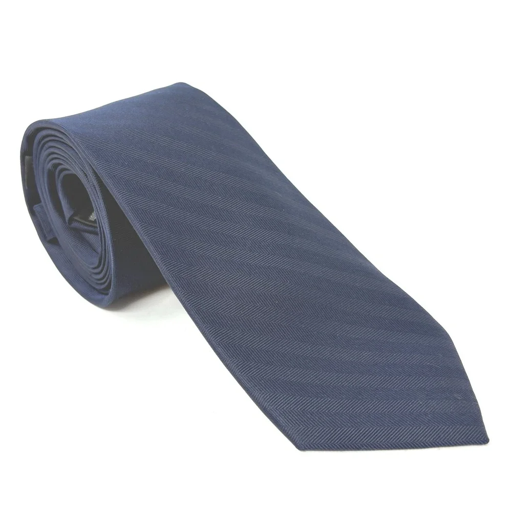 Joseph by Jos A‎ Bank Men Navy Blue Striped 100% Silk Hand Made Necktie